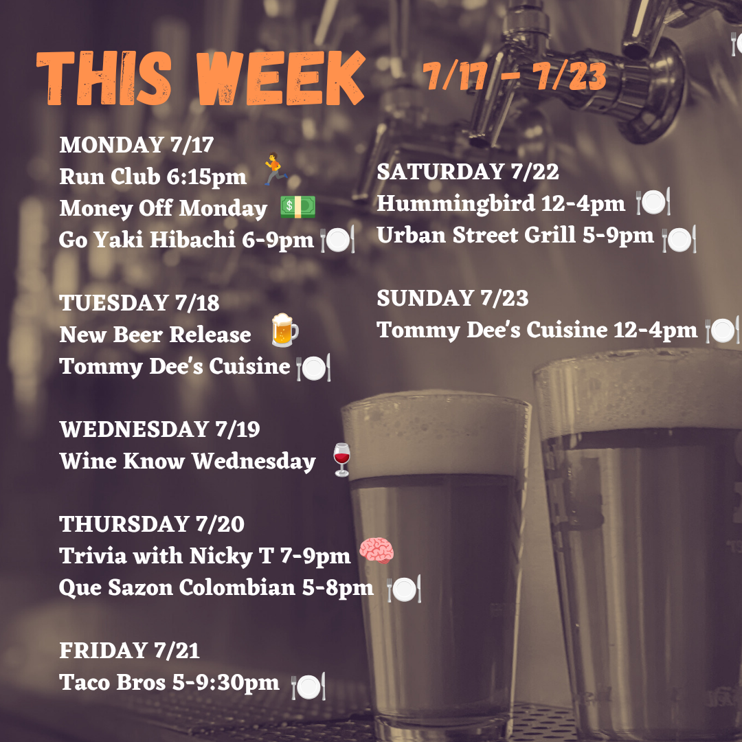 This week’s updated schedule!