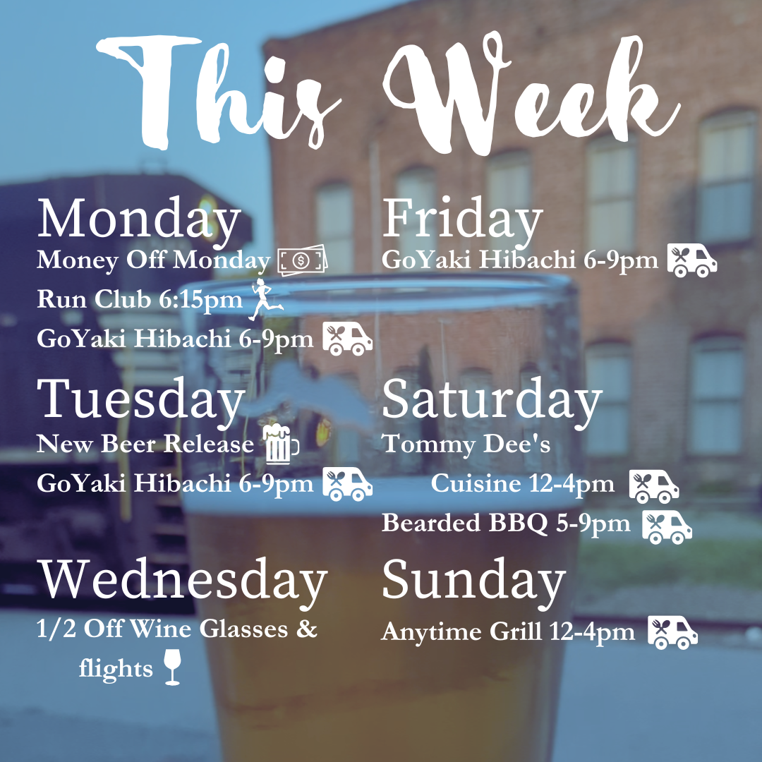 This week’s schedule 7/31-8/6