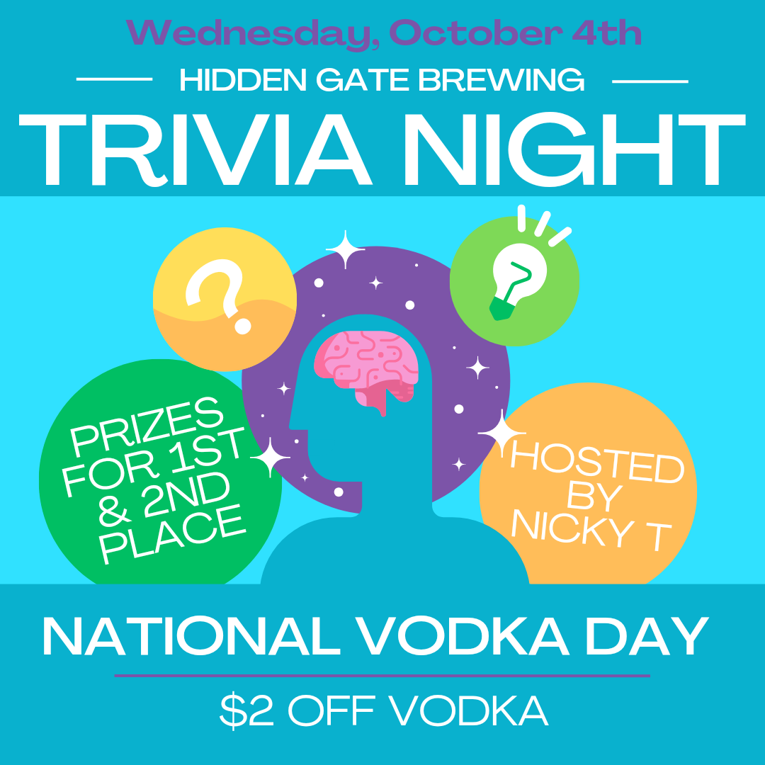 Trivia Night 🧠 and National Vodka Day 🍸